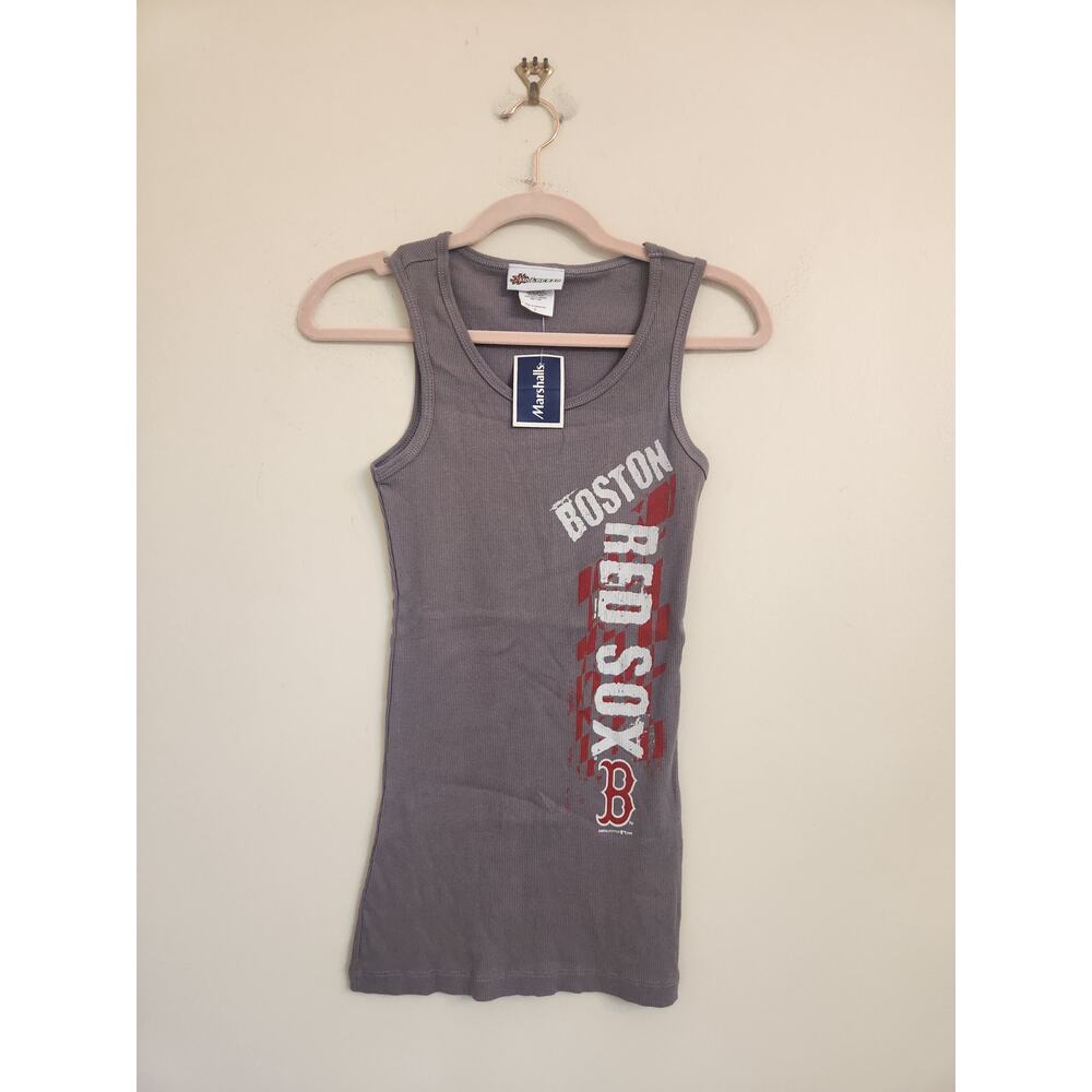 NWT Red Sox Womens Grey Logo Tank Top L